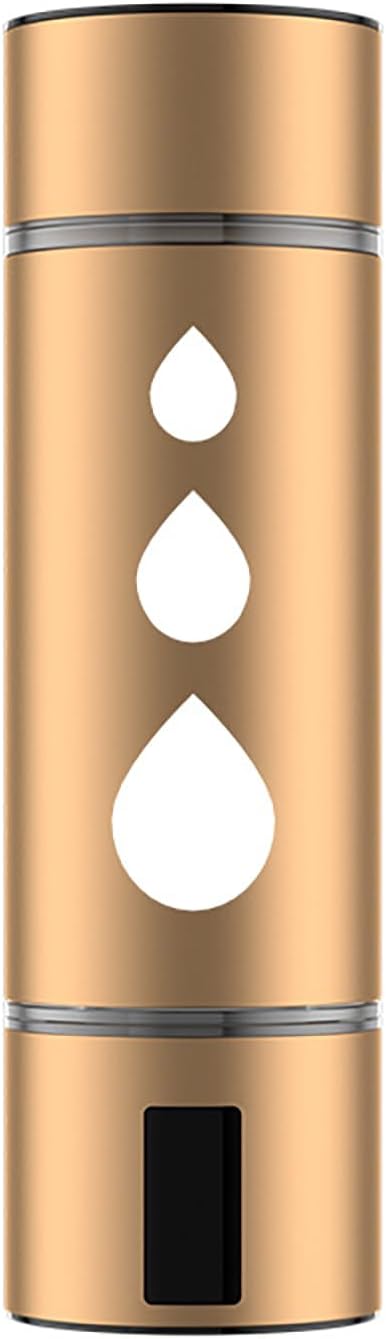 Smart PEM Portable Hydrogen Water Bottle – 230ml High-Concentration Hydrogen Generator Cup | Rechargeable Molecular Hydrogen Water Bottle for Travel, Fitness, Office Use Gold B