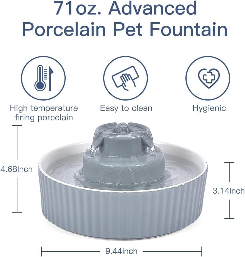 2.1L Ceramic Cat Water Fountain