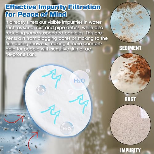 30PCS Filtered Sediment Pad for AquaHomeGroup Filtered Shower Head (30 Count)