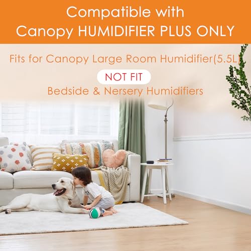 Smilefil Large Room Humidifier Filters Replacement Wick Filters Compatible with Canopy Humidifier Plus ONLY （5.5L）