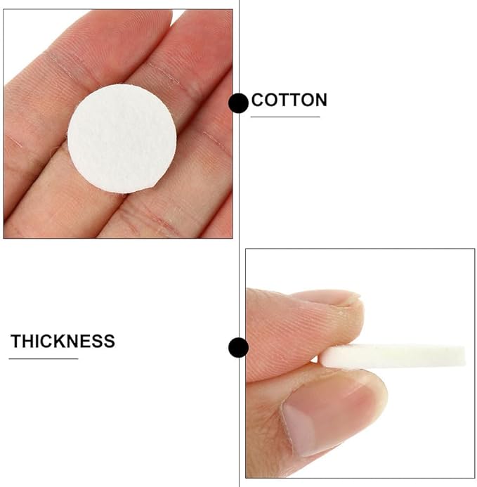 EXCEART Replaceable Aroma Pads 120Pcs 0.88inch White Cotton Diffuser Pads for Humidifier Aromatherapy Essential Oil