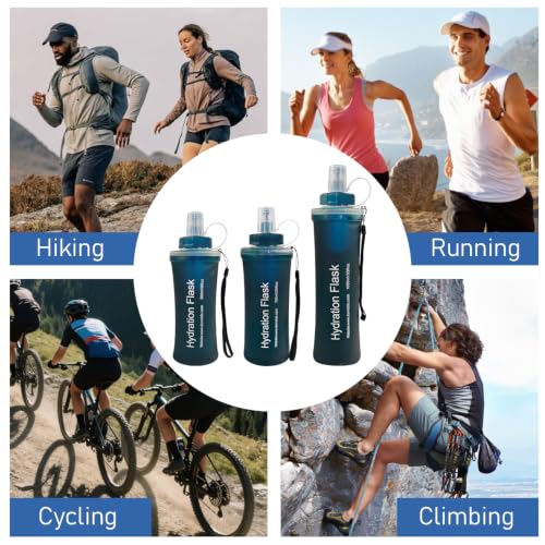 Collapsible Water Bottle with Filter for Travel Hiking Camping 700ML
