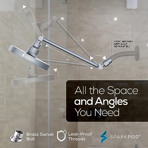 6" Round Rain Shower Head with 11" Shower Arm