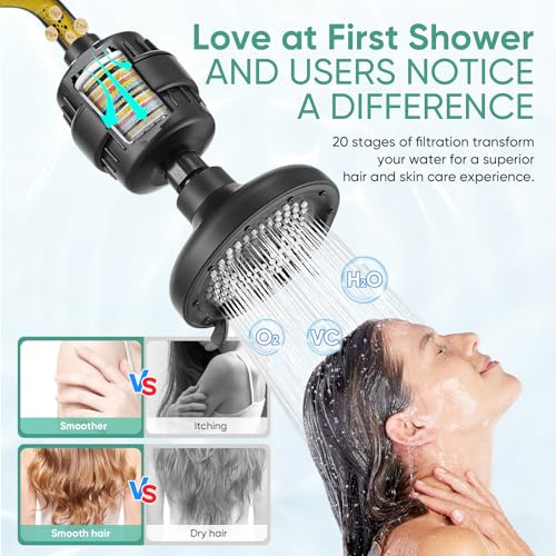 Shower Head 5 Mode High Pressure Filtered Shower Head