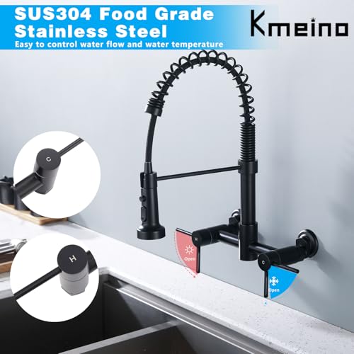 Wall Mount Kitchen Faucet with Sprayer