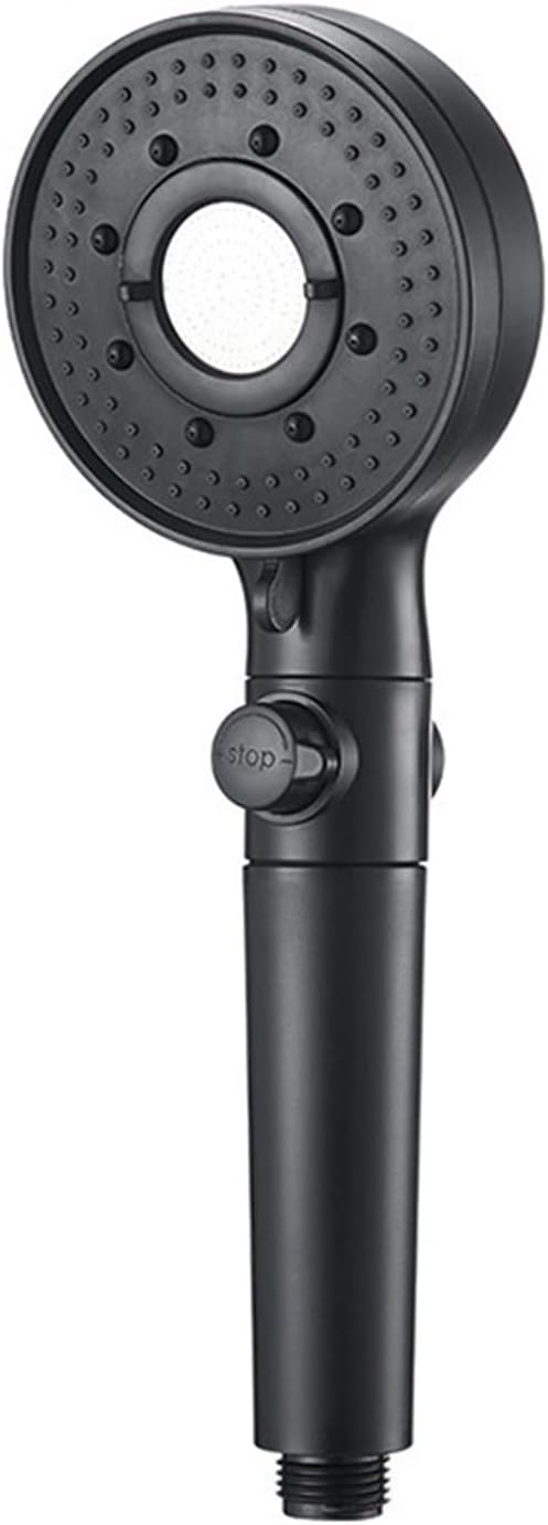 Shower Head, High Pressure for Low Pressure, Rainfall Shower Heads Handheld with Filter for Hard Water to Increase Pressure, 3 Adjustable Spray Modes with Water Stop Button, Black