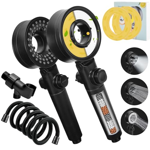 Filtered Shower Head with Handheld Spray for Skin and Hair Care