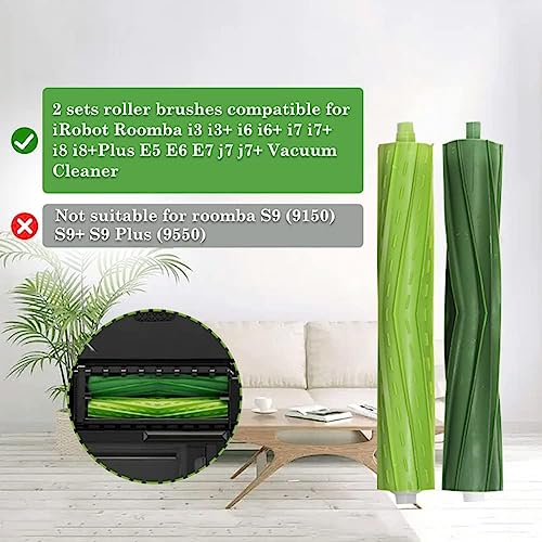 4 Set Replacement Brushes Compatible for iRobot Roomba E & I & J Series e5 e6 e7 i1 i1+ i2 i3 i3+ i4 i4+ i6 i6+i7 i7+ i8 i8+ j6+ j7 j7+ (4 Count)