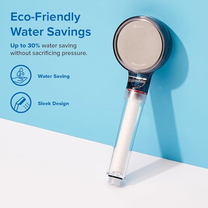 Bluvia Plus 2.0 Filtered Shower Head with Handheld High Pressure Handheld Shower Head with Filter