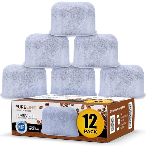 12 Pack Breville Water Filter BWF100 Replacement by Pureline (12 Count)