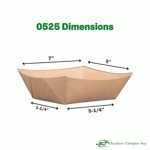 Southern Champion Tray 0525 #300 ECO Kraft Paperboard Food Tray, 3 lb Capacity (Case of 500), Natural