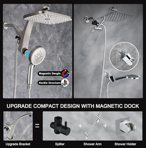 12" High Pressue Rain Shower Head with Handheld