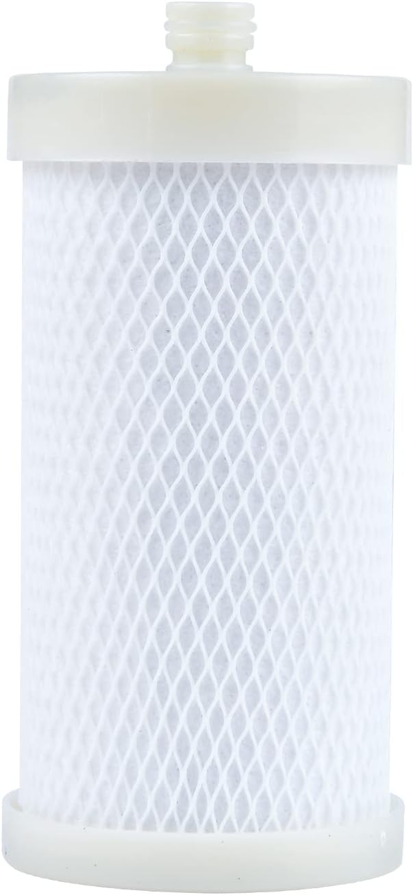 2.3"x4.53" 1 Micron Carbon Water Filter Cartridge, Chlorine Reduction, Inline Washer Filter, for Washer Machine, Laundry, Garden Hose, Shower-Protection of Skin Hair Clothes,Anti-Clog-FA10-C1