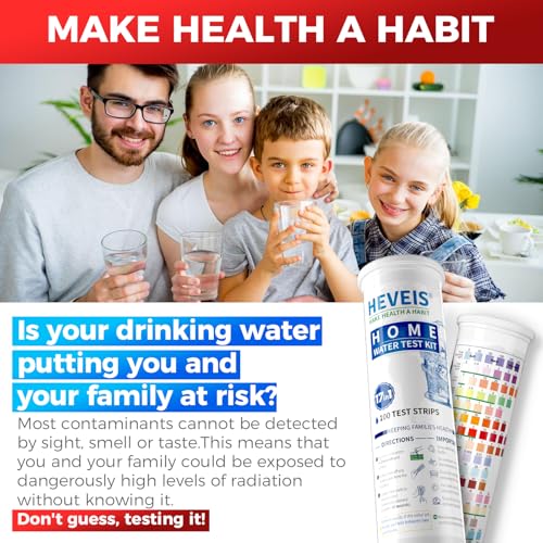21-in-1 Home Drinking Water Testing Kit - 120 Strips + 4 Bacteria Tests - Tap and Well Water Test Kit, Easy to Test and Read for Hardness, Lead, Iron, Fluoride, pH, Copper, Bacteria and More (124 Count)