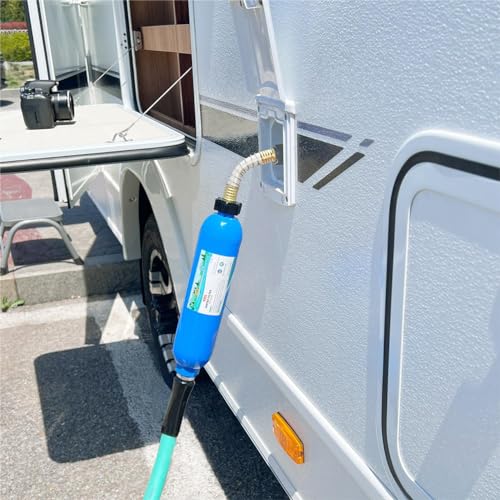 2PK NSF Certified Inline RV Drinking Water Filter & Flexible Hose Protector (2 Count)
