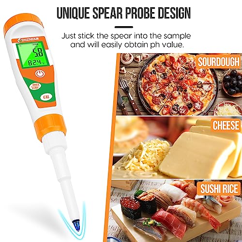 pH Tester for Food Digital pH Meter for Sourdough Starter and Dough