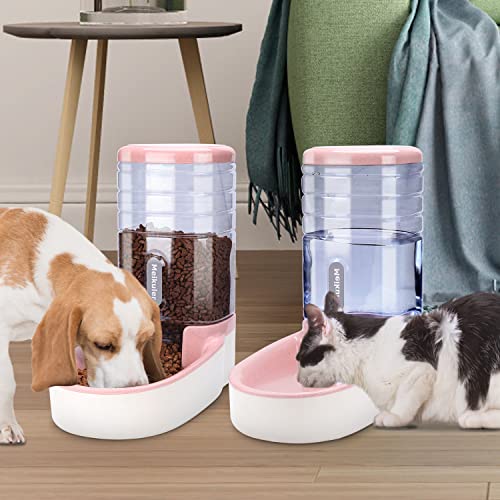 Automatic Dog Cat Feeder and Water Dispenser Set