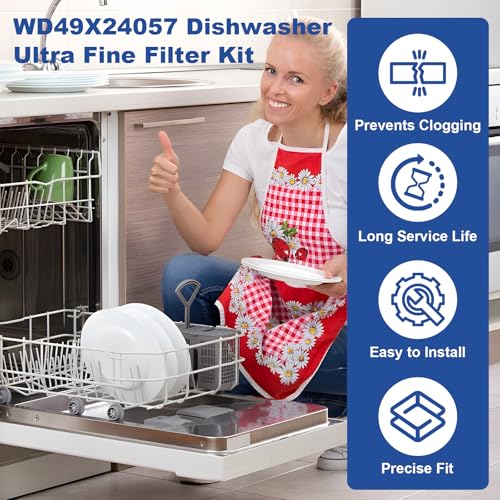 WD49X24057 Dishwasher Ultra Fine Filter Kit Fit for GE Hotpoint