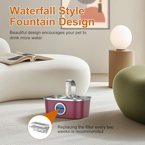 Stainless Steel Cat Water Fountain (124 Fl Oz)