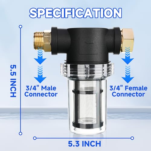 Garden Hose Filter for Pressure Washer Inlet (2 Count)