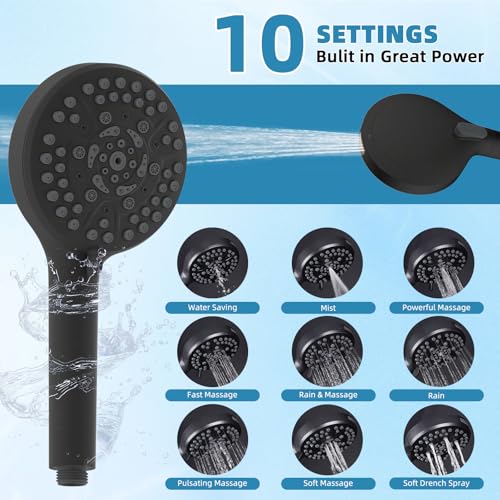 10" Metal Filtered Shower Head with 10