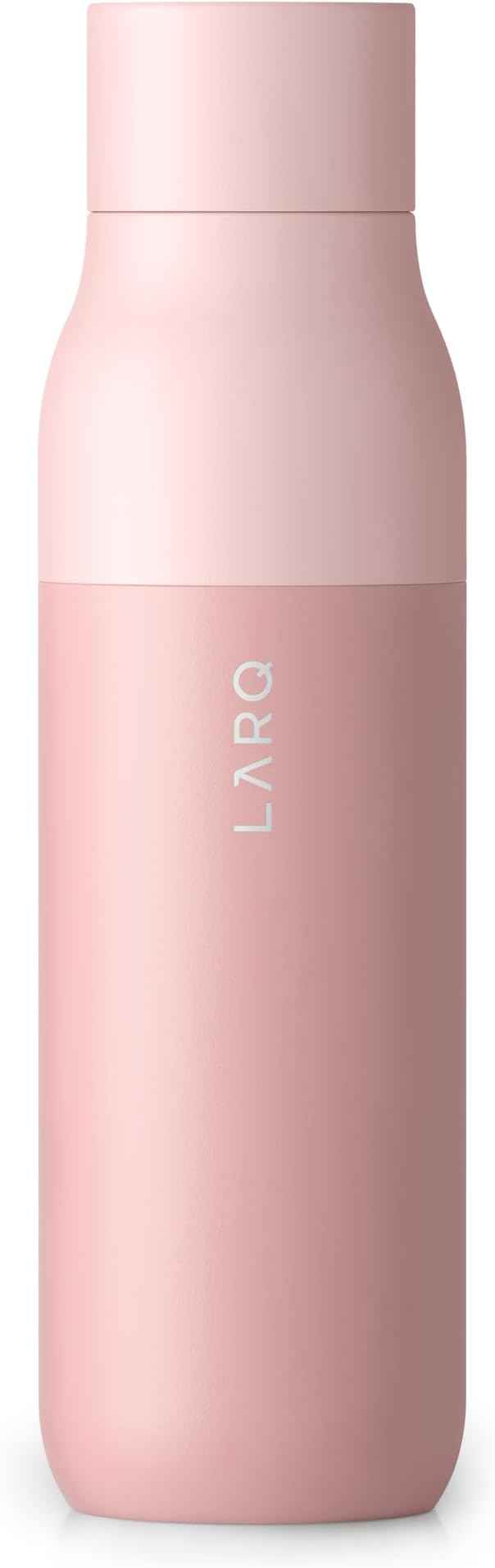 LARQ Bottle Twist Top 17 oz - Insulated Stainless Steel Water Bottle | BPA Free | Reusable for Camping, Office, Travel | Keeps Drinks Cold and Hot, Himalayan Pink