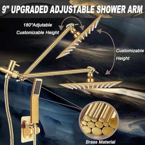 10'' Square Rain Shower Heads with Handheld
