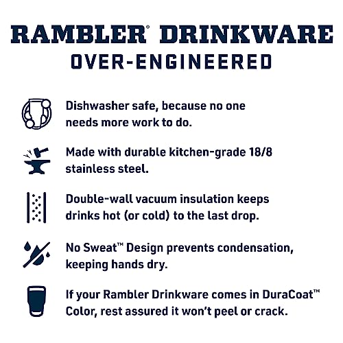 Rambler 35 oz Tumbler with Handle and Straw Lid