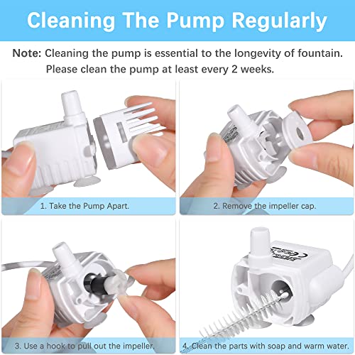 Cat Water Fountain Pump Silent DC5V Original Pet Drinking Fountain Replacement Pump