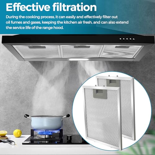 Range Hood Filter Replacement 10.25x9x0.35Inch (2 Count)