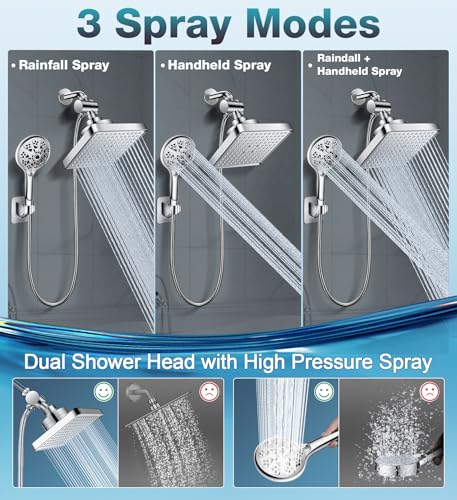 Dual Filtered Rain Shower Head Combo