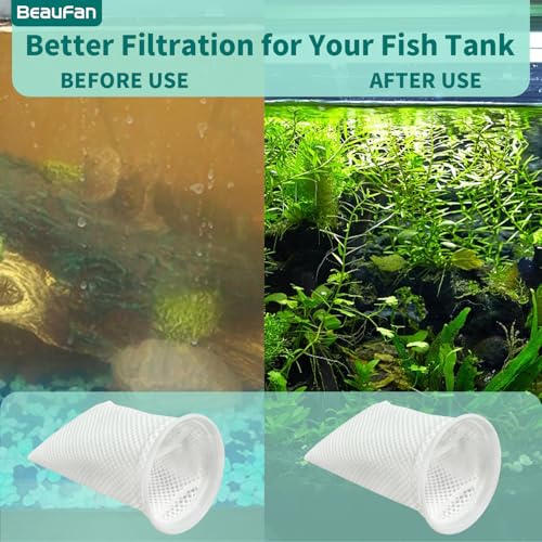 7 Inch 2 Pack 150 Micron Honeycomb Filter Socks for Fish Tank (2 Count)