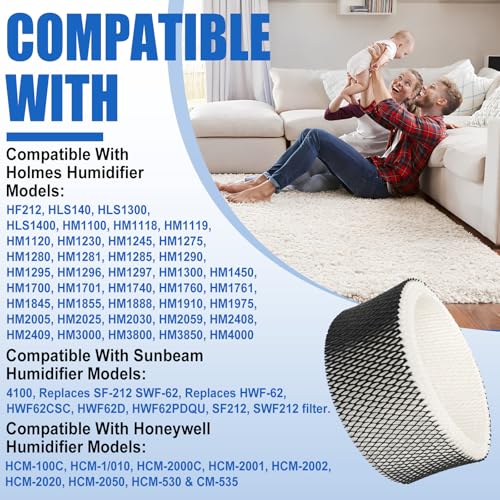HWF62 Humidifier Filter A Compatible with Holmes Sunbeam