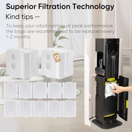 12 Pack Vacuum Dust Bag for LG CordZero All (12 Count)