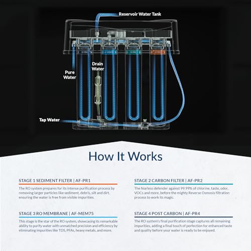 Premier 4 Stage RO Reverse Osmosis Under Sink Drinking Water Filtration System