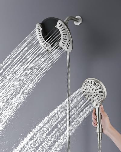 2 in 1 Shower Head with Handheld Combo High Pressure Nickel 1.8 GPM