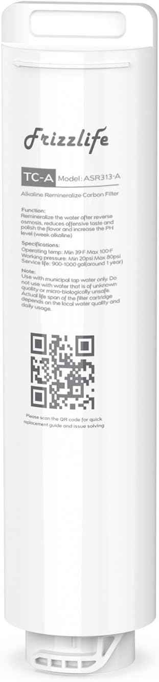 FRIZZLIFE ASR313-A Replacement Filter Cartridge for PX500/PX500-A (3rd Stage) - Remineralization Alkaline Filter