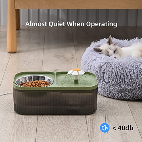 Cat Water Fountain and Food Bowl
