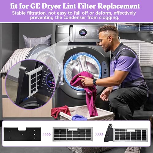 4 Pack WH01X35719 Lint Filter Compatible with Ge Profile Washer Dryer