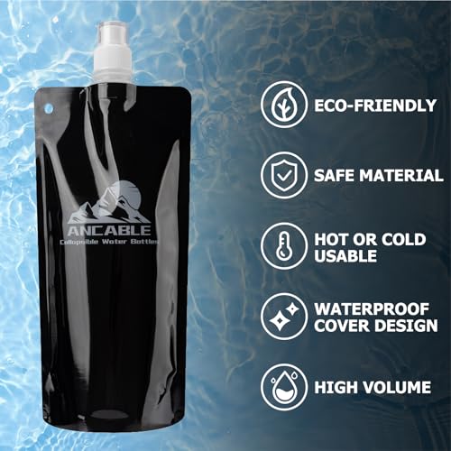 17oz Collapsible Water Bottles (6 Count)