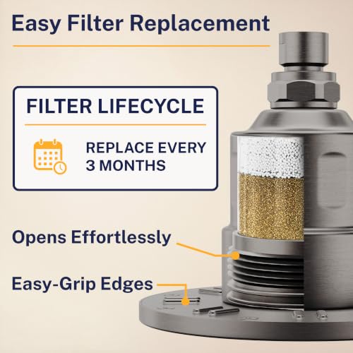 Gillian Filtered Shower Head for Hard Water