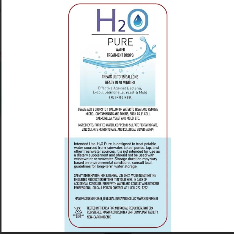 H2O Pure Water Preserver Drops (2 Count)