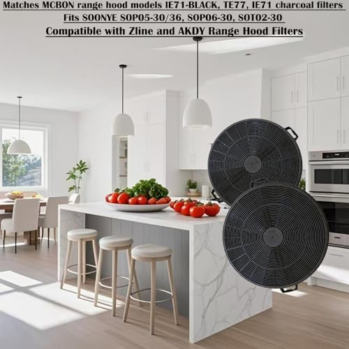 4 Pack CF1 Range Hood Carbon Filters Compatible for Zline KB