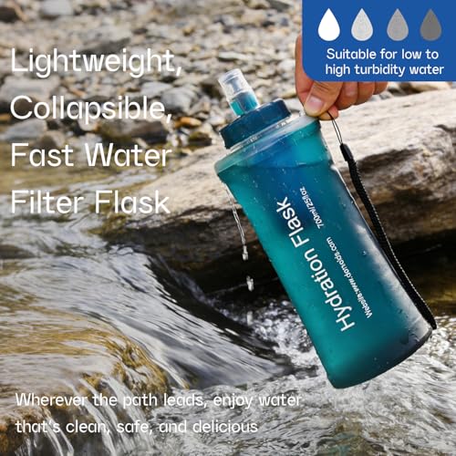 1.0L Collapsible Water Filter Bottle