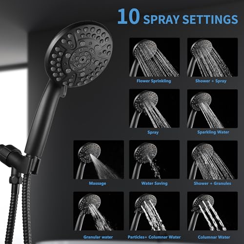 10 Spray Shower Head with Handheld