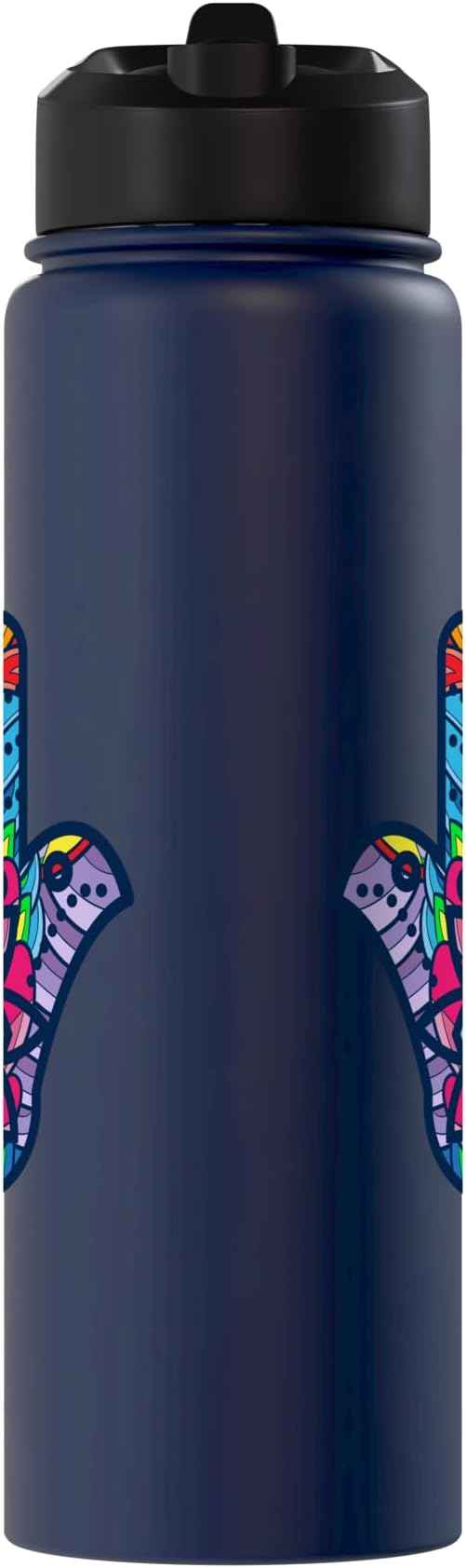 Colorful Nazar Amulet Hamsa Symbol Blue Evil Eye Ornament Stainless Steel Insulated Water Bottle