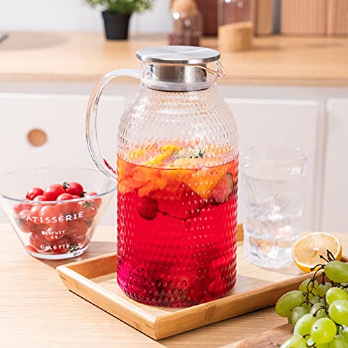 100 Oz Borosilicate Glass Pitcher with Lid