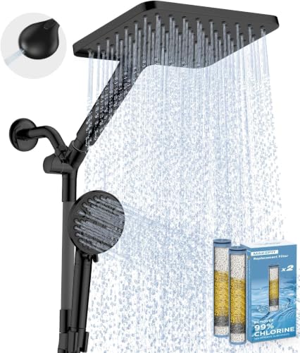 Dual Filtered Rain Shower Head Combo