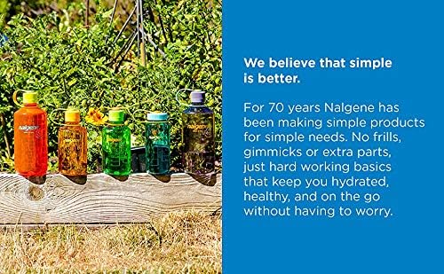 Nalgene 16 oz Wide Mouth Water Bottle | BPA-Free, Durable & Leak Proof, Lightweight Travel Bottle, Fits In Cupholders, Cerulean Sustain