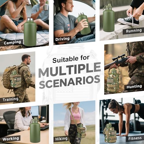 Half Gallon Water Bottle Insulated with Sleeve
